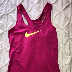 Pink Nike tank top dri-fit